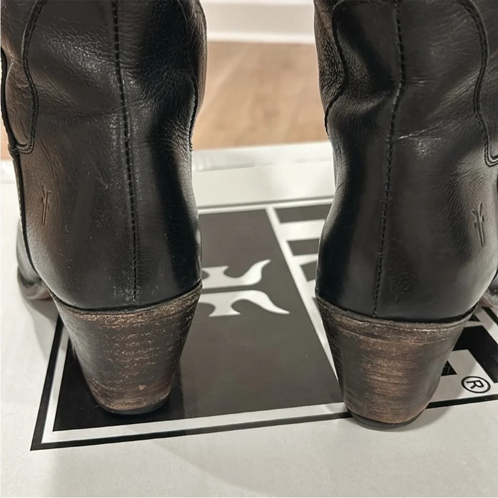 Frye Black Leather Over-the-Knee Boots